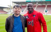 'Wow, He's Huge!' – Victor Wanyama's Superfan Reacts After Travelling Miles to Finally Meet Him