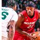The eighth-seeded Heat will remain in Boston for the second game on May 19