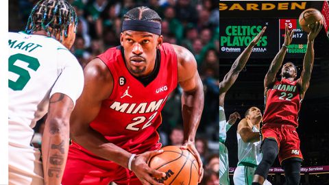 Jimmy Butler produces monster performance as Miami Heat upset Boston Celtics to take Game 1