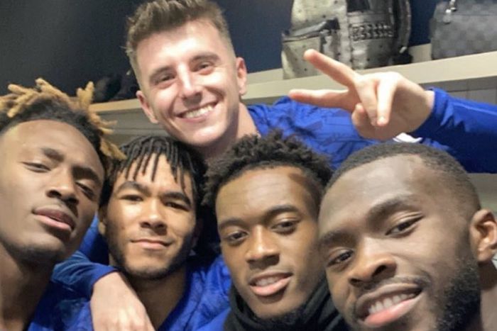 Chelsea players past and present, including Roma striker Tammy Abraham who has been linked with a return to the club