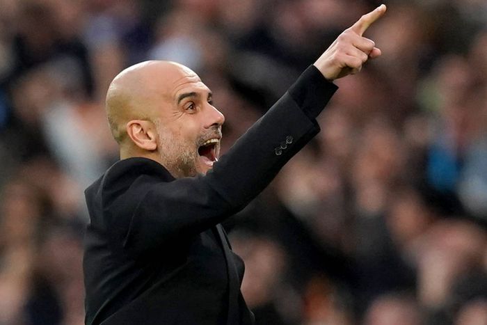Manchester City manager Pep Guardiola celebrates win over Real Madrid.