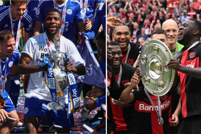 Victor Boniface and Kelechi Iheanacho both won league titles this season || Image credit: Imago