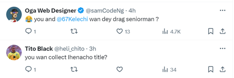 Football fans tell Victor Boniface that Kelechi Iheanacho is the only senior man || Image credit: X (Screenshot)