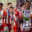 Super Eagles defender Bruno Onyemaechi wins Greek Cup as Olympiacos defeats OFI 2-0 in final.