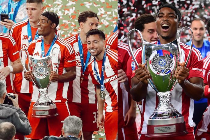 Super Eagles defender Bruno Onyemaechi wins Greek Cup as Olympiacos defeats OFI 2-0 in final.