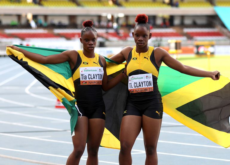 Jamaican sprint twins Tina and Tia Clayton