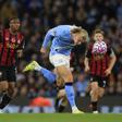 Bournemouth vs Manchester City in Premier League action