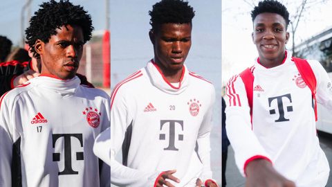 Bayern Munich celebrate 3 Nigerian teenagers