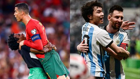 Messi vs Ronaldo: Reactions as pitch invaders take on football icons