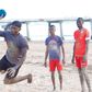 Kenya men's handball team in training in Malindi.