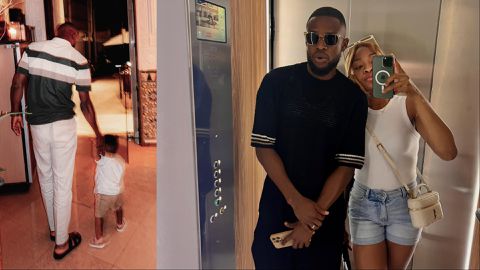 Super Eagles: Frank Onyeka enjoys vacation with wife and son