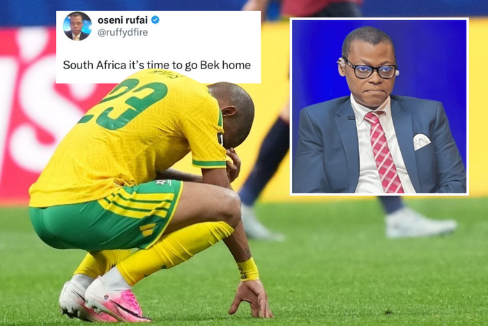 "It's time to go Bek home" - Oseni Rufai and Nigerians troll South Africa after escaping defeat against Czechia