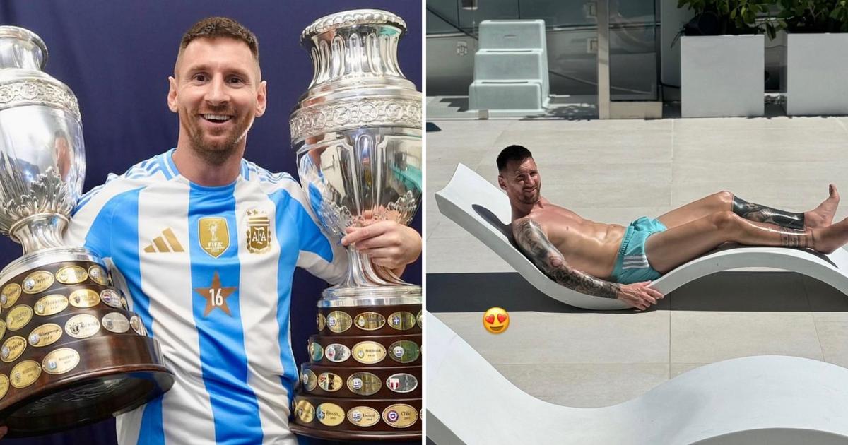 ‘Shirtless’ Lionel Messi unwinds on summer vacation after lifting back ...