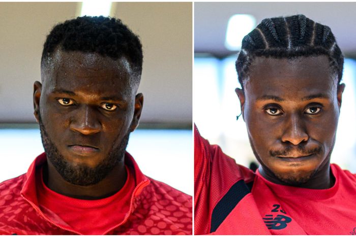 Nigeria Super Eagles duo Victor Boniface and Nathan Tella.