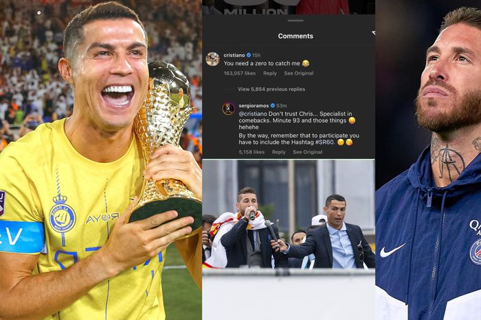 Cristiano Ronaldo and Sergio Ramos, both former Real Madrid teammates, got into a humorous online argument after Ramos passed the 60 million Instagram follower milestone.