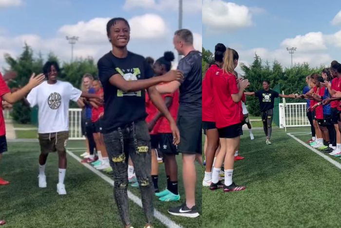 Stade de Reims put out a video to welcome their Super Falcons of Nigeria representatives Rofiat Imuran and Tosin Demehin on the global stage. (Stade de Reims)