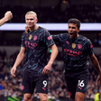 Manchester City s Erling Haaland celebrates scoring their side s second goal of the game with team-mate Rodri during the Premier League match at the Tottenham Hotspur Stadium || Image credit: Imago