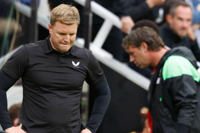 Newcastle boss Eddie Howe looking dejected || Image credit: Imago
