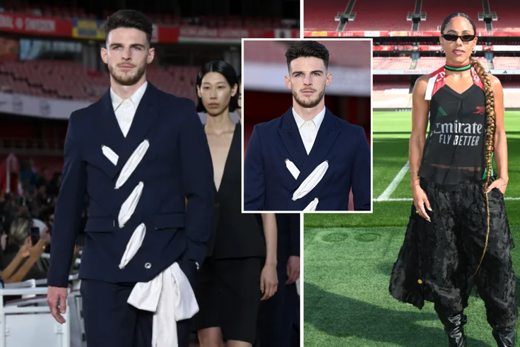 Declan Rice and Alex Scott stun at Emirates Stadium as Arsenal stars show off style at fashion show