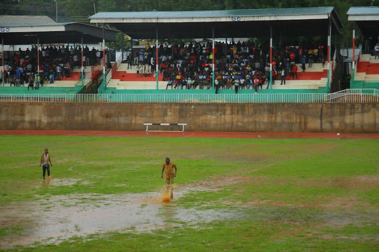Shabana's home Gusii Stadium Drenched after heavy downpour. Photo credit || Courtesy
