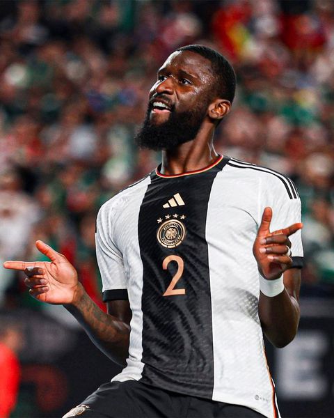 Antonio Rudiger mimicks Victor Boniface. (Photo Credit: Rudiger/Instagram)