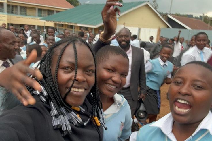 Dancing track queen Mary Moraa returns to inspire future champions at her former school