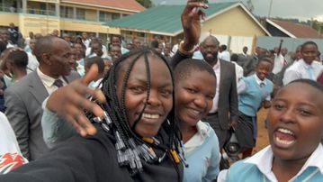 Dancing track queen Mary Moraa returns to inspire future champions at her former school