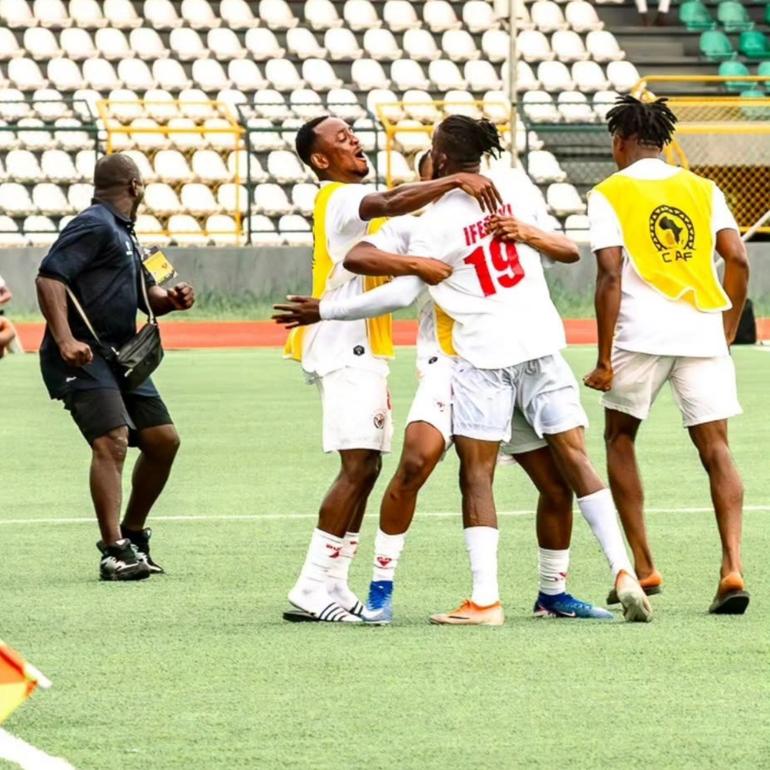 Rangers celebrate in Abeokuta.