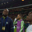 Reactions as Finidi George begs Pepe for jersey after Super Eagles lose 4-0 to Portugal