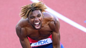 Noah Lyles’ career hat-tricks turn him ‘superstitious’