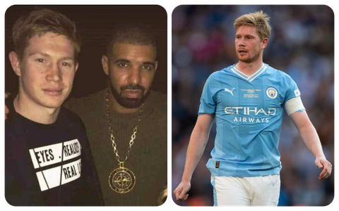 Manchester City star Kevin De Bruyne deny helping Drake write EP song