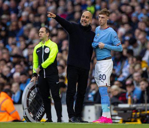 Cole Palmer and Pep Guardiola || Image credit: Imago