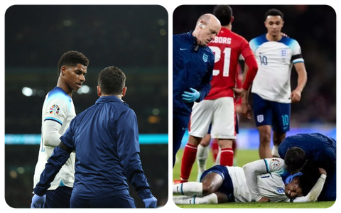 Gareth Southgate gives update on Marcus Rashford injury after limping off against Malta