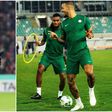 Victor Boniface trademark celebration mimicked by Troost-Ekong and Iwobi. || Imago
