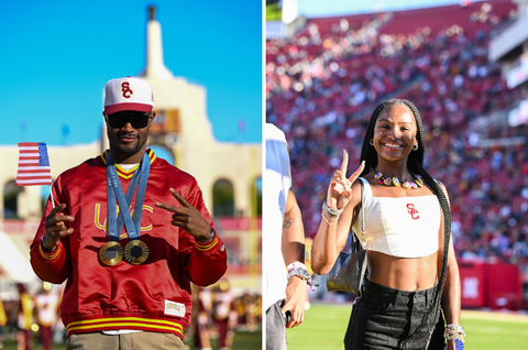 The place to be: Olympic gold medallists Rai Benjamin, Tee Tee Terry, and other track stars honoured by USC for Paris exploits