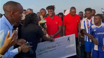 Richard Odada: Harambee Stars midfielder offers early festive cheers to Kajiado community
