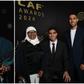 Ademola Lookman (left) and Achraf Hakimi (right) with his family.