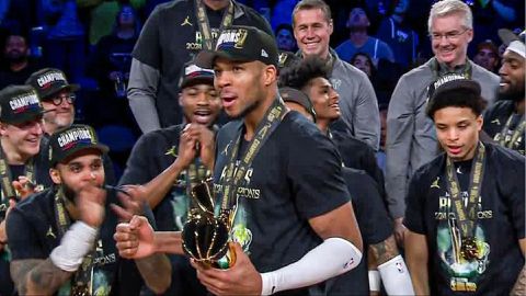 Giannis Antetokounmpo: Nigerian Freak bags triple-double, MVP as Bucks beat Thunder to win 2024 NBA Cup