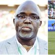 Former NFF boss Amaju Pinnick (left) and Ahmed Musa, Super Eagles skipper.