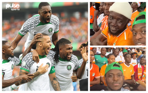 AFCON 2023: Watch Super Eagles fan in the midst of many Ivorians go ...