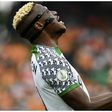Victor Osimhen reacts after missing a chance against Ivory Coast.