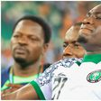Calvin Bassey celebrates a famous win for Nigeria Super Eagles.