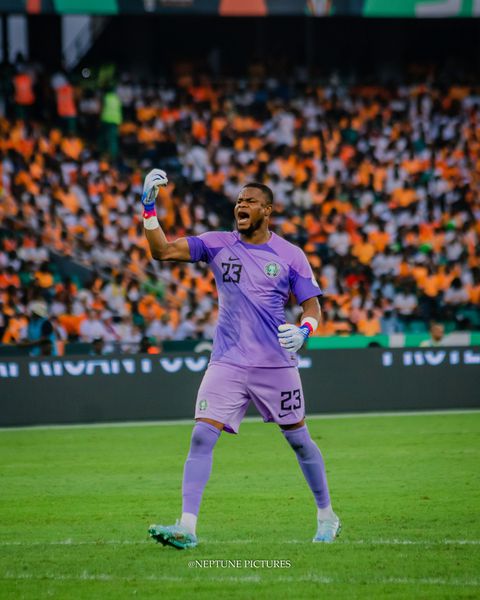 Super Eagles goalkeeper Nwabali || X