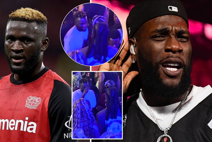 Football vs Music money — Reactions trail Burna Boy's awkward encounter with Victor Boniface