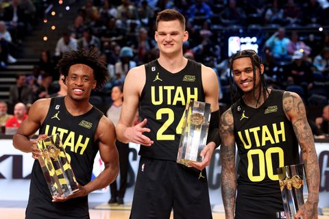 Team Jazz defeats Antetokounmpo brothers to win All-Star Skills Challenge