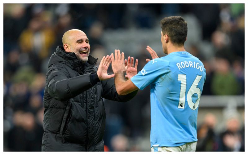 Pep Guardiola lays claim for Rodri as the best midfielder in the