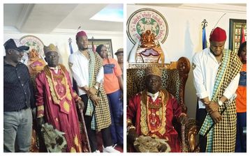 Stanley Nwabali gets traditional title as he returns a hero to his village in Rivers State