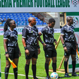 LAGOS, NIGERIA - JUNE 5: Referees during the Nigeria Professional Football League (NPFL) - Super League 6 match between Lobi Stars and Enyimba at Mobolaji Bank-Anthony Stadium on June 5, 2023 in Lagos, Nigeria. Photo by Shengolpixs