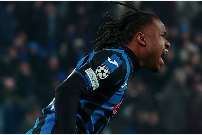 History Maker: Ademola Lookman after his goal in the Champions League.