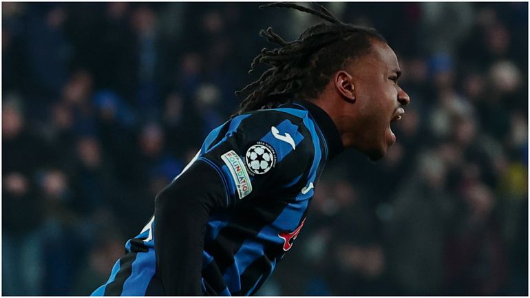 History Maker: Ademola Lookman after his goal in the Champions League.